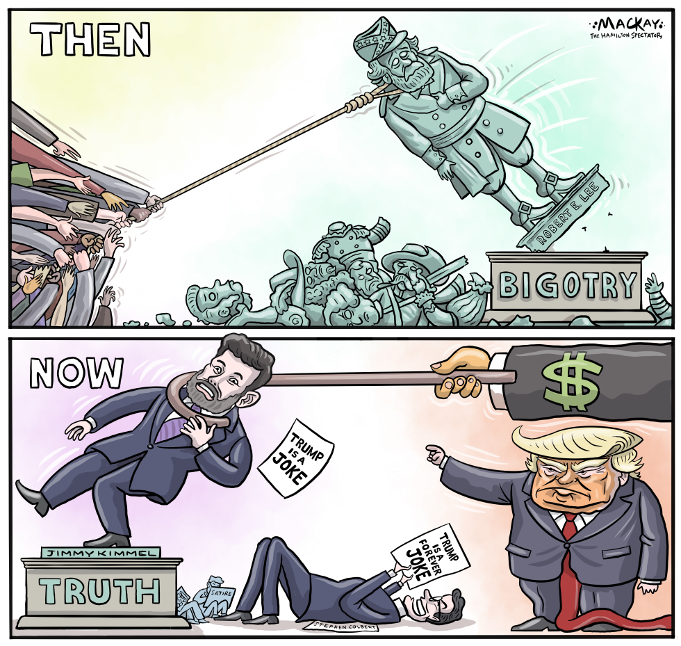 Bigotry toppled then; truth toppled now