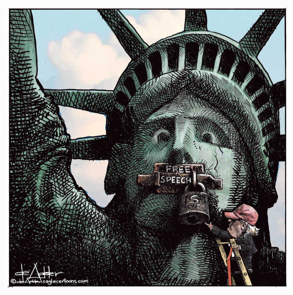 Trump puts a padlock on free speech