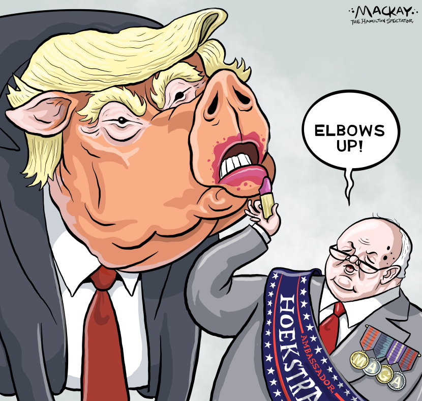 Ambassador Pete Hoekstra declares "Elbows Up"