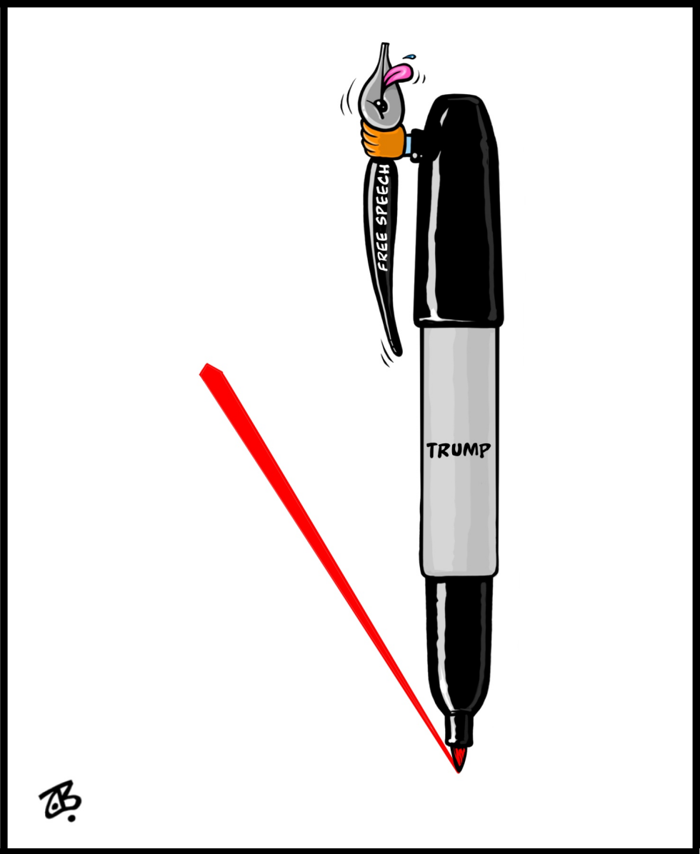 Free Speech Trump Sharpie Pen Jimmy Kimmel