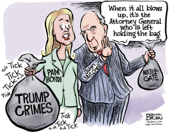 PAM BONDI WARNED BY HISTORY SHE WILL BE SCAPEGOAT by Jonathan Brown