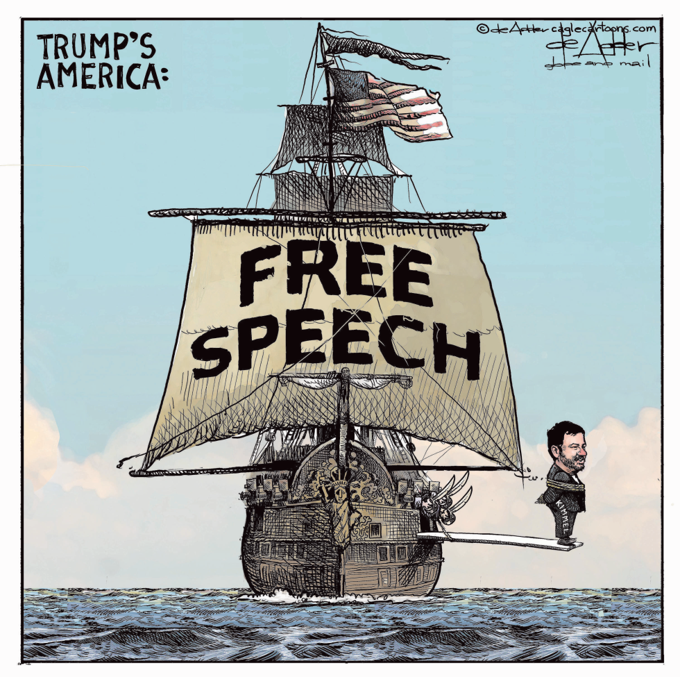 Jimmy Kimmel walks the plank