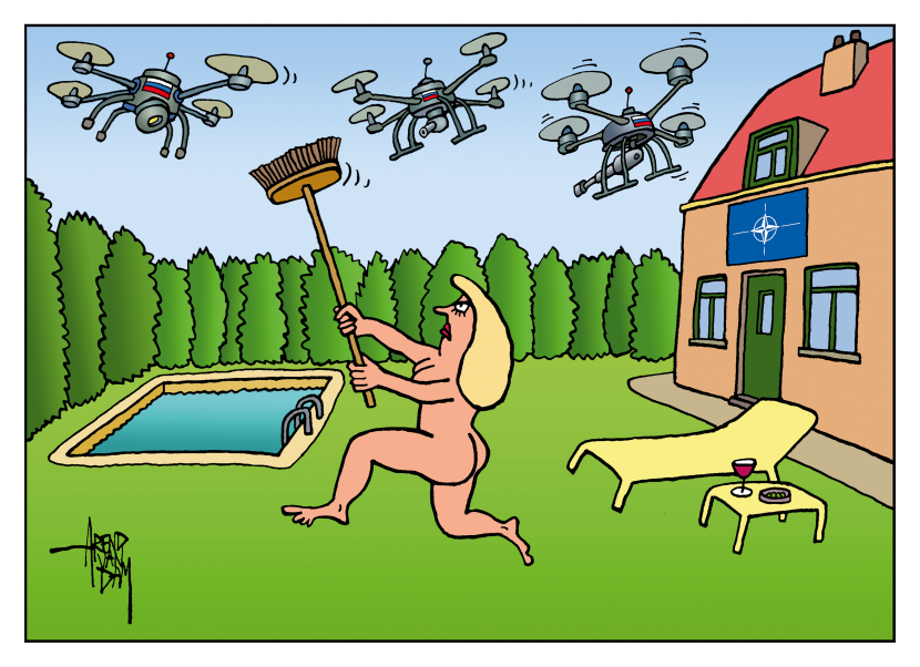 Nato and Russian drones