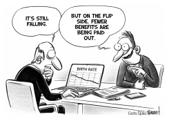 BIRTH RATE IS STILL FALLING BUT ON THE FLIP SIDE by Gatis Sluka