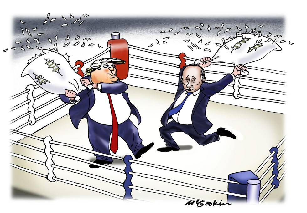 Trump and Putin are pillow fighting