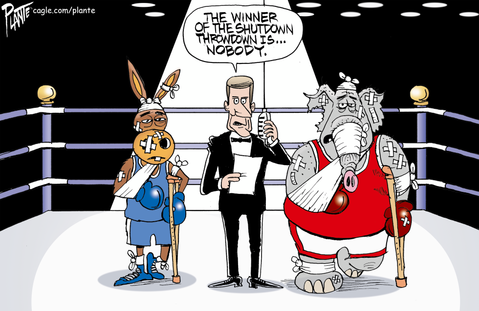 The winner of the shutdown will be