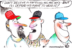SLOGANS ON HATS by Randall Enos