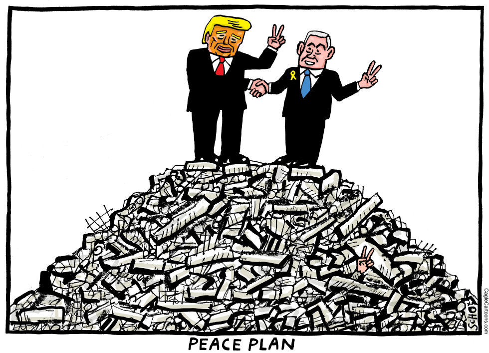 Trump and Netanyahu celebrating Gaza peace plan