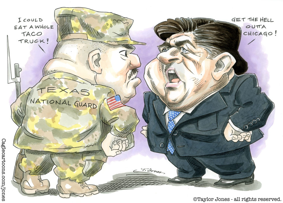 Pritzker Texas Guard standoff