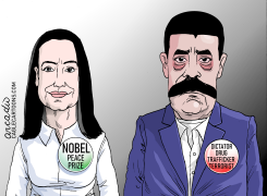 THE NOBEL PRIZE WINNER AND THE NARCO-DICTATOR by Arcadio Esquivel