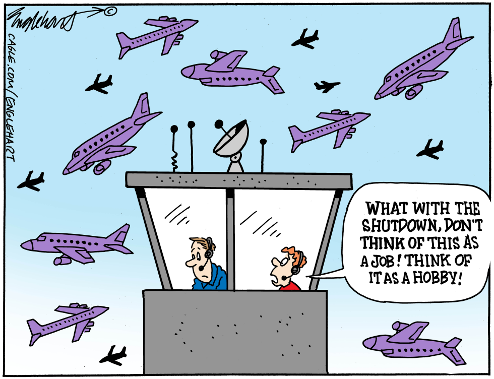 Air Traffic Controllers Working Without Pay