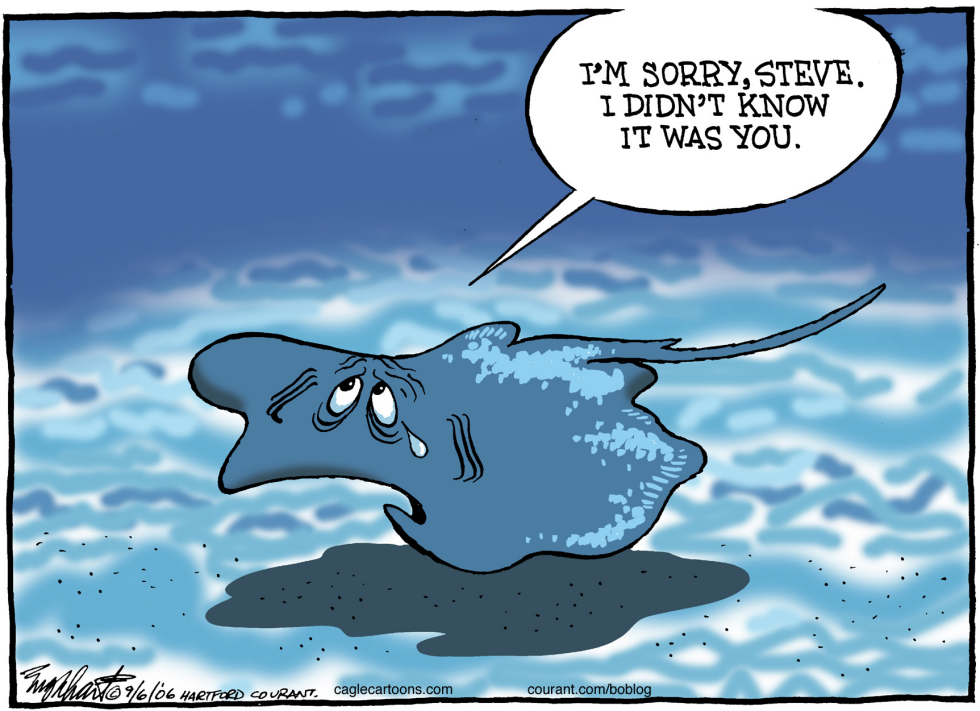  STEVE IRWIN by Bob Englehart