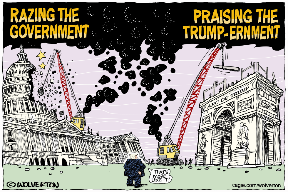 Trump Approves Demolition of Capitol While Erecting Arc de Trump Monument