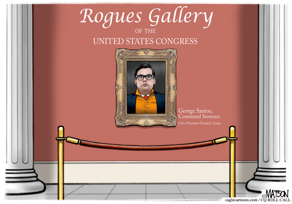 Trump George Santos Portrait In Rogues Gallery