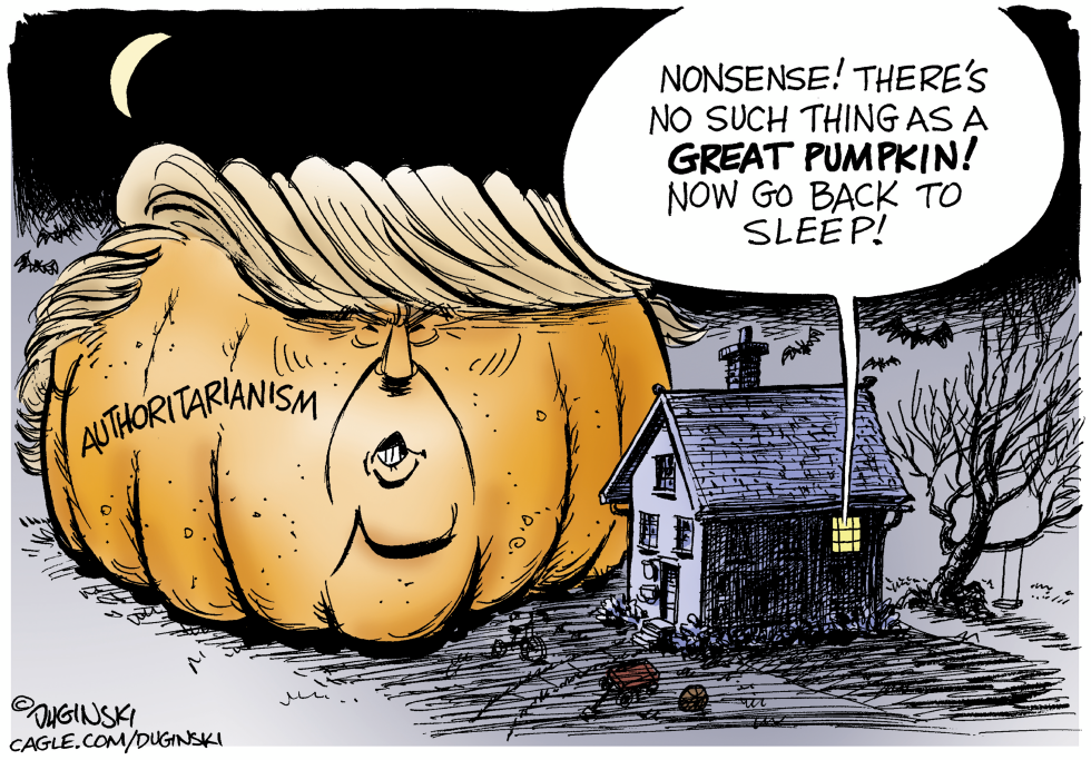 Trumpkin Rejects Great Pumpkin Myth on Halloween Night