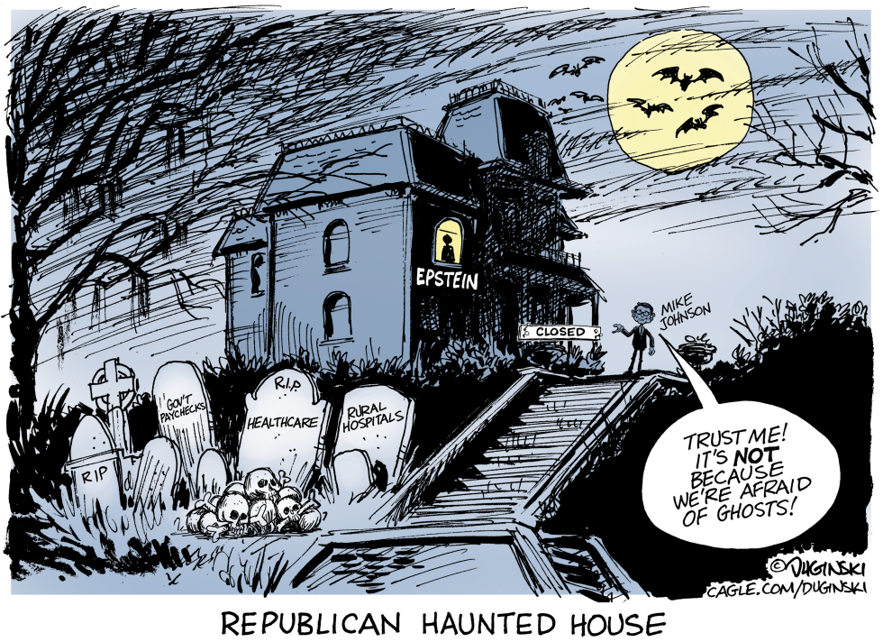 Mike Johnson and House haunted by Epstein