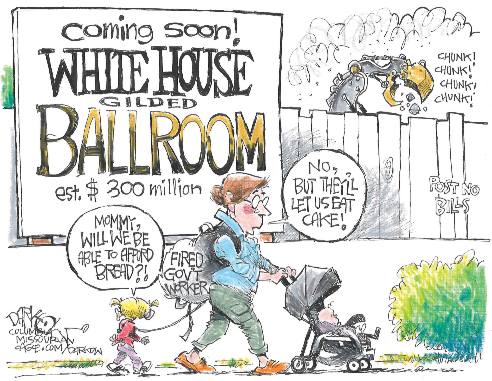 White House Gilded Ballroom Project Advances as Fired Workers Struggle