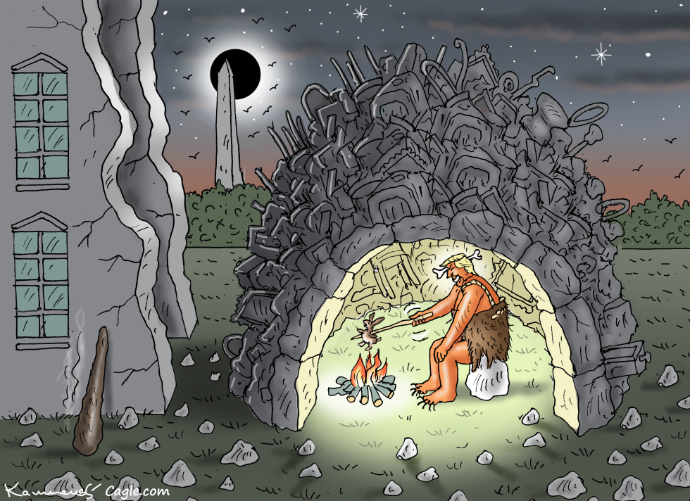 HAPPY NEANDERTHAL WHITE HOUSE HALLOWEEN