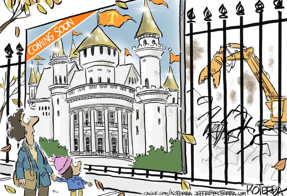 Trump Castle Vision Rises Over White House Fence
