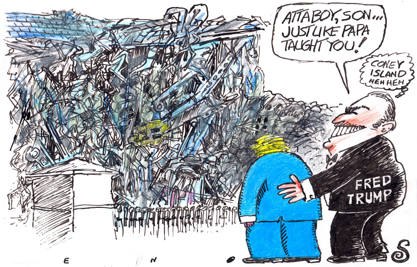 TRUMP AND FATHER WATCH DEMOLITION