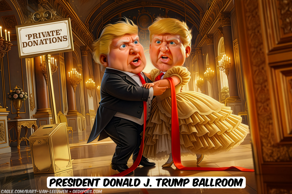 Trump Dances with Himself Amid White House Ballroom Built on Private Donations