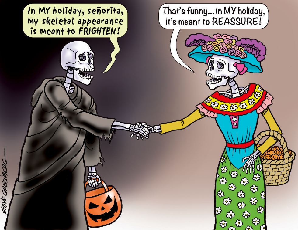 Dia de Los Muertos meets Halloween