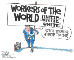 AI RELATED LAYOFFS by John Darkow