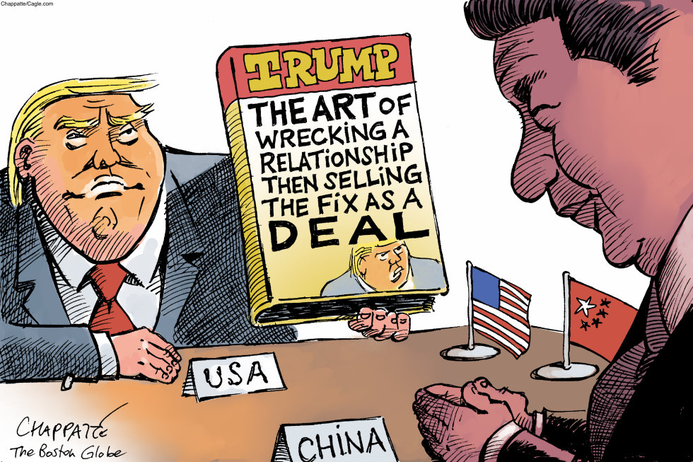 Trump presents Xi with book on wrecking then fixing ties