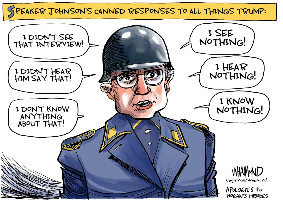 Speaker Johnson dodging questions