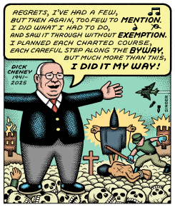 DICK CHENEY OBITUARY CARTOON by Andy Singer