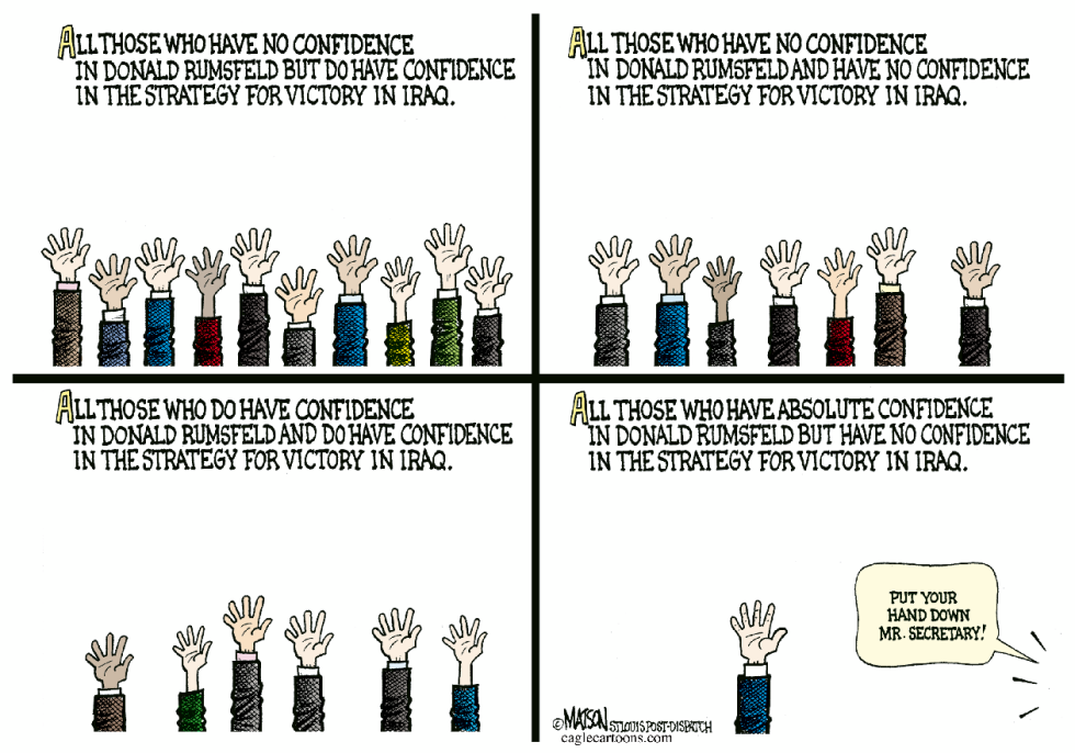 No Confidence In Donald Rumsfeld-COLOR