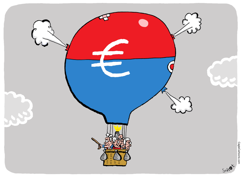 air balloon with pensioners losing air