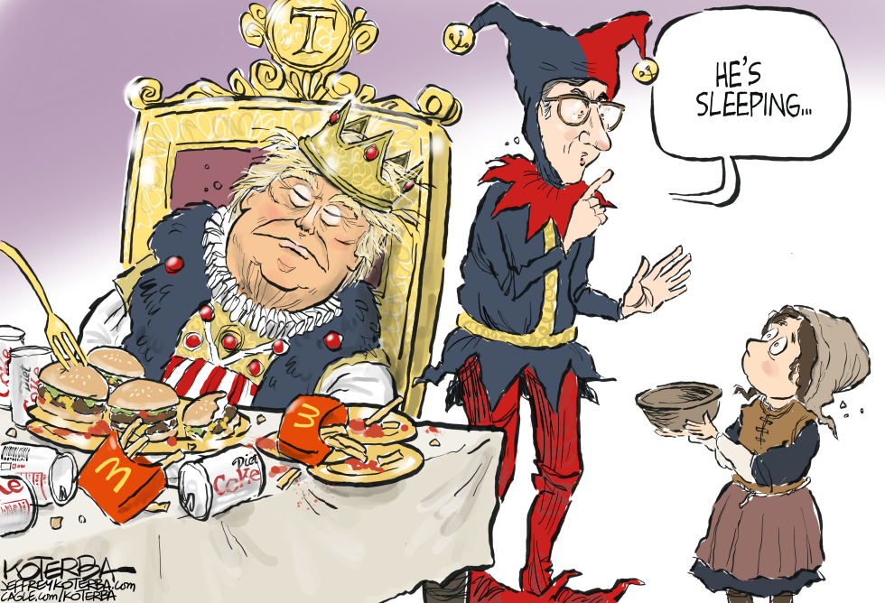 The president sleeps during the shutdown
