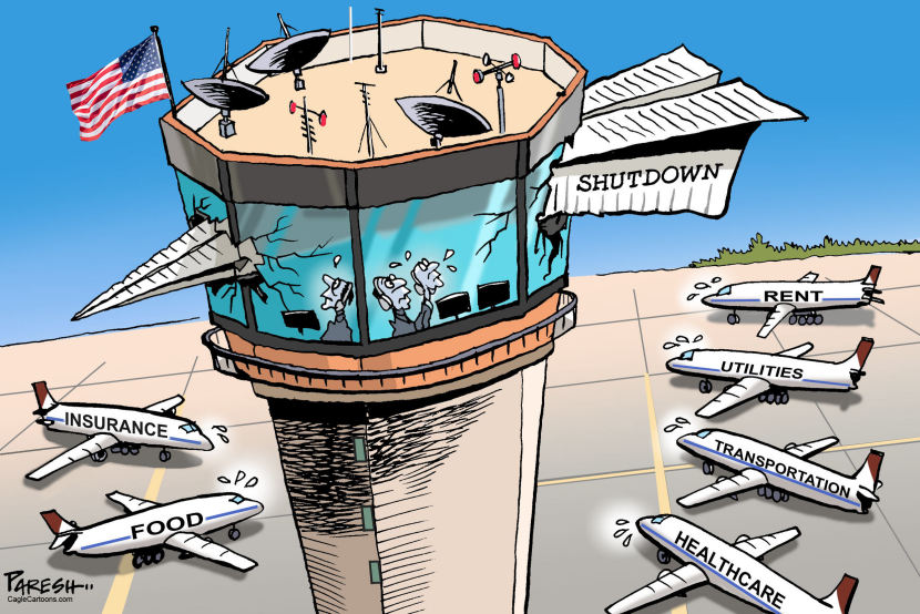 US Shutdown hits airports