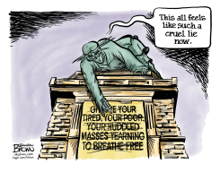 STATUE OF LIBERTY MOURNS THE LOSS OF HER PURPOSE by Jonathan Brown