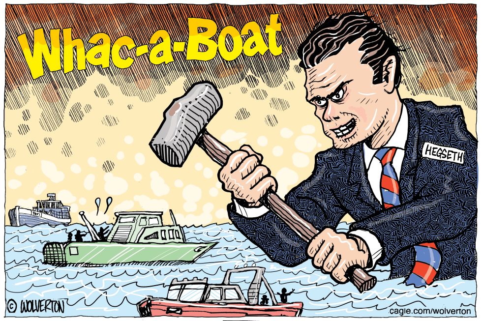 Pete Hegseth Playing Whac-a-Boat