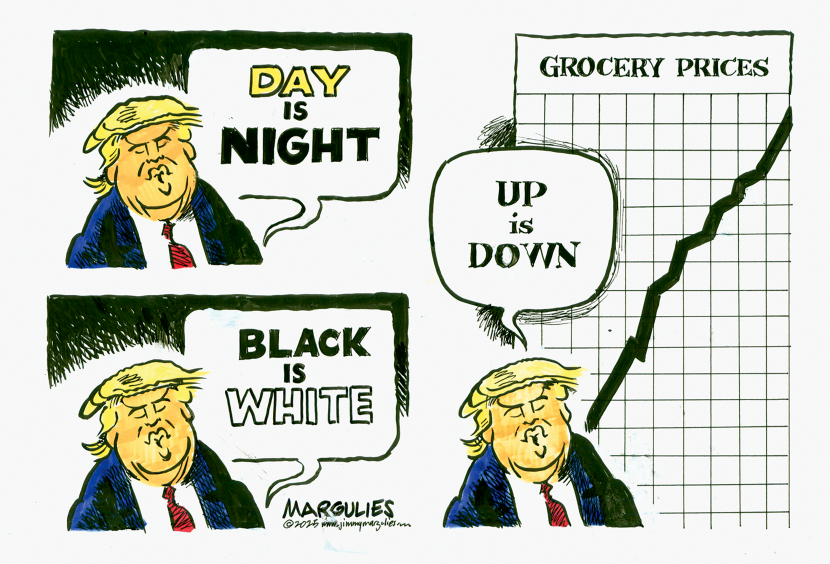 Trump's Claims on Falling Grocery Prices Face Visual Pushback