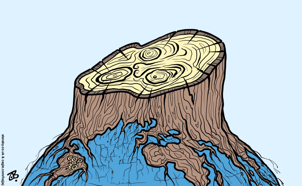 COP 30 Scream Climate Change World Tree