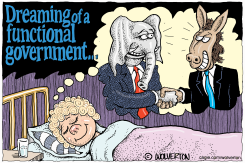 LITTLE KID DREAMING OF A FUNCTIONAL GOVERNMENT by Monte Wolverton