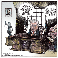 TRUMP ASKS FOR ADVICE ON EPSTEIN FILES by Michael de Adder