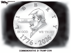 TRUMP COMMEMORATIVE $1 COIN by Bill Day