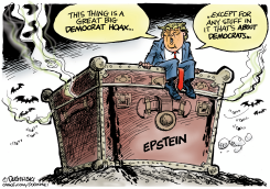 TRUMP SITTING ON EPSTEIN FILES by Paul Duginski