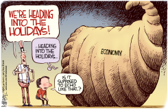 EMPTY CORNUCOPIA by Rick McKee