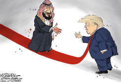 SAUDI PRINCE VISITS WHITE HOUSE by Jeff Koterba