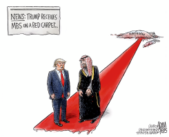 MOHAMMED BIN SALMAN VISIT by Adam Zyglis