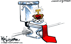 HIS DONNIE'S THRONE by Milt Priggee