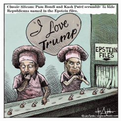 BONDI AND PATEL REDACT EPSTEIN FILES by Michael de Adder
