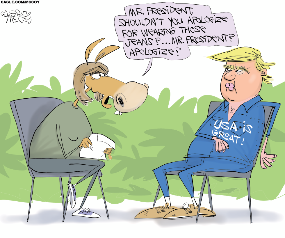 Trump Stares Down Media Like Sidney Did