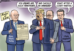 TRUMP AND HEGSETH THREATEN SEN. MARK KELLY by Steve Greenberg