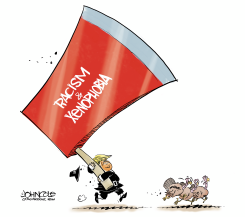 TRUMP'S IMMIGRATION AXE by John Cole